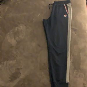 Blue navy and grey sweatpants